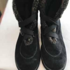 Stuart Weitzman Fuzby Black Sport Weather Proof Boots